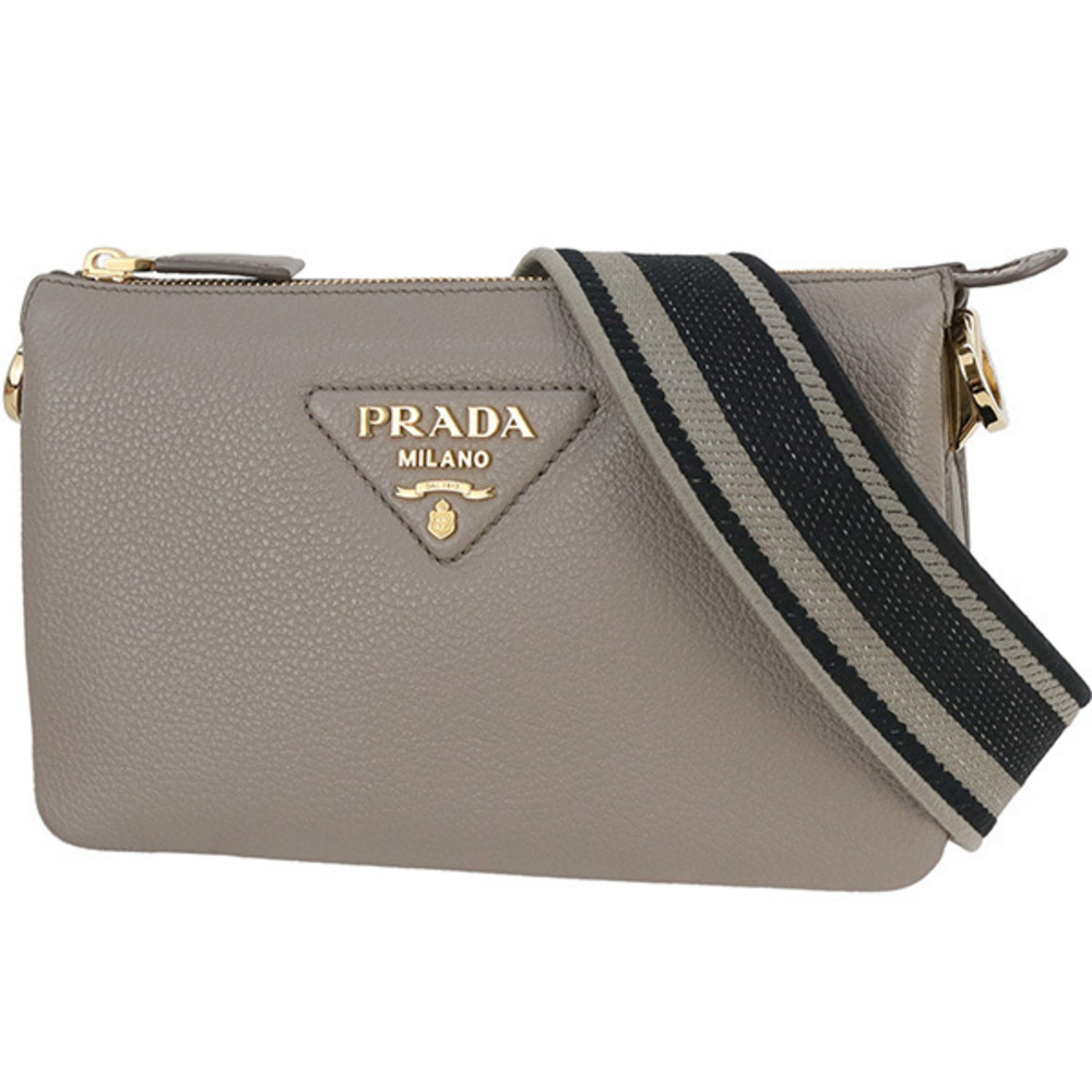 Prada shoulder bag Vitello Daino Algila gray